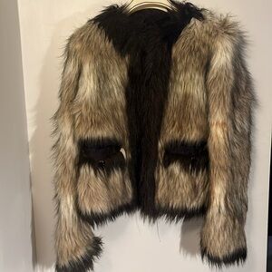 Lanvin X H&M Faux Fur Jacket Sz 8